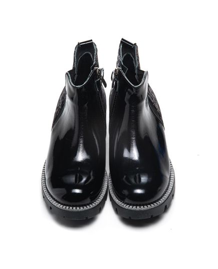 Ботинки для девочек Theo Leo черного цвета, Цвет: чорний/леопард, Размер: 37, изображение 2