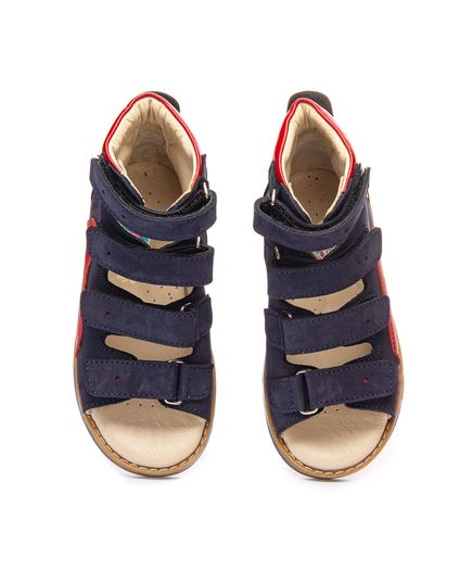 Ортопедичні босоніжки для хлопчиків Theo Leo синього кольору, Колір: синій/червоний, Розмір: 21, зображення 5