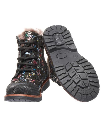 Зимние ботинки для девочек Theo Leo черного цвета, Цвет: чорний/золотий, Размер: 27, изображение 3