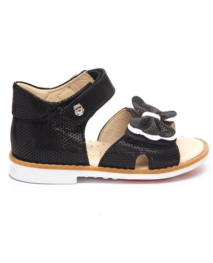 Босоножки для девочек Theo Leo черного цвета, Цвет: чорний/білий, Размер: 36, изображение 5