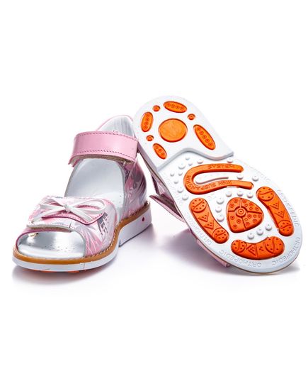 Босоножки для девочек Theo Leo розового цвета, Цвет: рожевий/ малюнок, Размер: 23, изображение 4