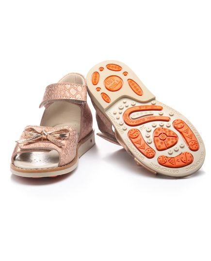 Босоніжки для дівчаток Theo Leo золотого кольору, Колір: золотий леопард, Розмір: 23, зображення 3