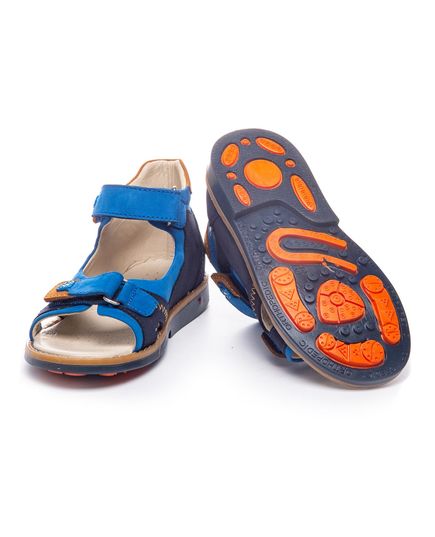 Босоножки для мальчиков Theo Leo синего цвета, Цвет: синій/рудий, Размер: 30, изображение 3