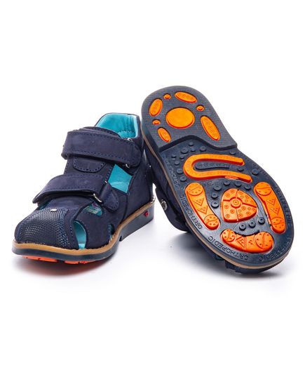 Босоножки для мальчиков Theo Leo темно-синего цвета, Цвет: т.синій, Размер: 31, изображение 3