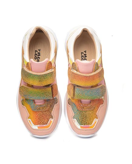 Кроссовки для девочек Theo Leo мультиколор, Цвет: пудра/різнокольоровий, Размер: 37, изображение 5