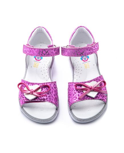 Сандалі для дівчаток Theo Leo кольору фуксії, Колір: малиновий леопард , Розмір: 36, зображення 2