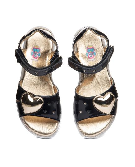 Сандалі для дівчаток Theo Leo темно-синього кольору, Колір: синій/золотий, Розмір: 27, зображення 4