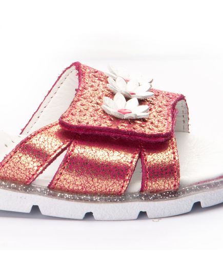 Сандалии для девочек Theo Leo розового цвета, Цвет: червоний/золотий, Размер: 27, изображение 4