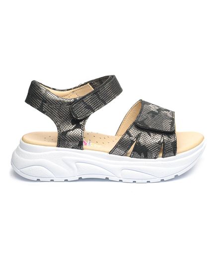 Босоніжки для дівчаток Theo Leo сірого кольору, Колір: сірий/срібний, Розмір: 30, зображення 5