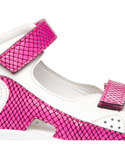 Босоножки для девочек Theo Leo белого и розового цветов, Цвет: білий/рожевий, Размер: 24, изображение 4