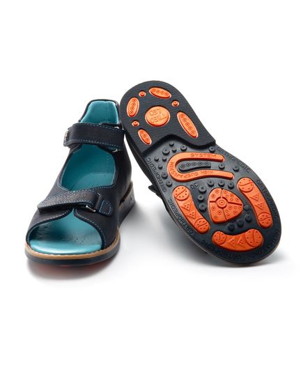 Босоножки для мальчиков Theo Leo темно-синего цвета, Цвет: т.синій, Размер: 23, изображение 2