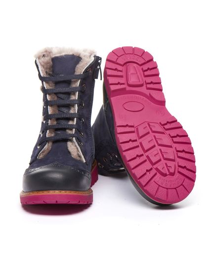 Зимові черевики для дівчаток Theo Leo темно-синього кольору, Колір: т.синій, Розмір: 27, зображення 4