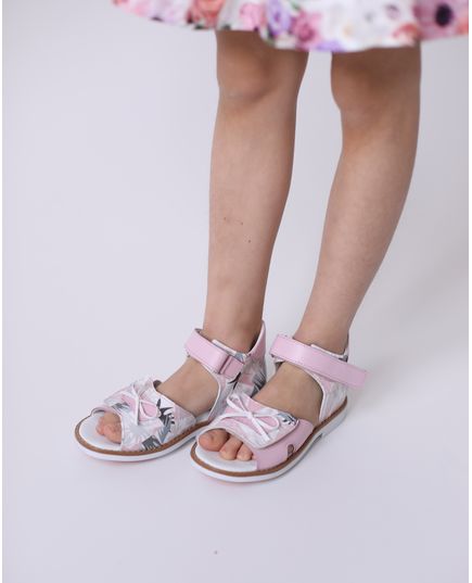 Босоножки для девочек Theo Leo розового цвета, Цвет: рожевий/ малюнок, Размер: 23, изображение 2