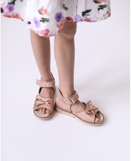 Босоніжки для дівчаток Theo Leo золотого кольору, Колір: золотий леопард, Розмір: 23, зображення 2