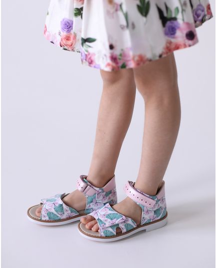 Босоножки для девочек Theo Leo разноцветные, Цвет: рожевий/різнокольоровий, Размер: 24, изображение 4