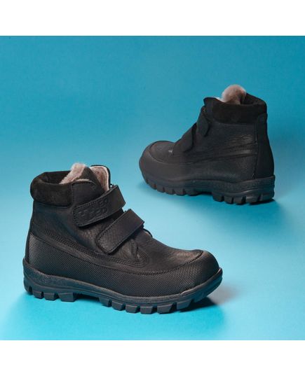 Зимові черевики для хлопчиків  Theo Leo чорного кольору, Колір: чорний, Розмір: 27, зображення 5