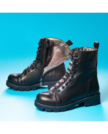 Зимние ботинки для девочек Theo Leo черного цвета, Цвет: чорний, Размер: 28, изображение 2