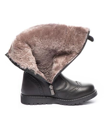 Зимние сапоги для девочек Theo Leo черного цвета, Цвет: чорний, Размер: 39, изображение 5