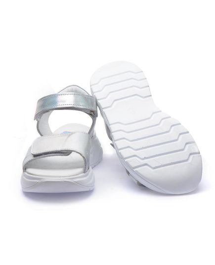 Сандалии для девочек Theo Leo серебряного цвета, Цвет: срібний, Размер: 31, изображение 2