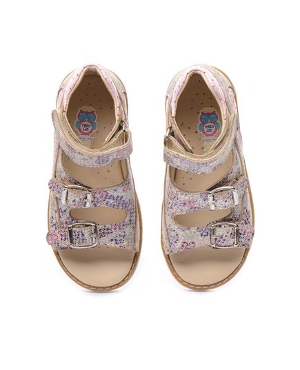 Босоніжки для дівчаток Theo Leo рожевого кольору, Колір: різнокольоровий/рожевий, Розмір: 21, зображення 3