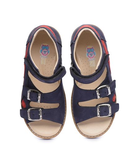 Босоножки для мальчиков Theo Leo темно-синего цвета, Цвет: т.синій/червоний, Размер: 27, изображение 4