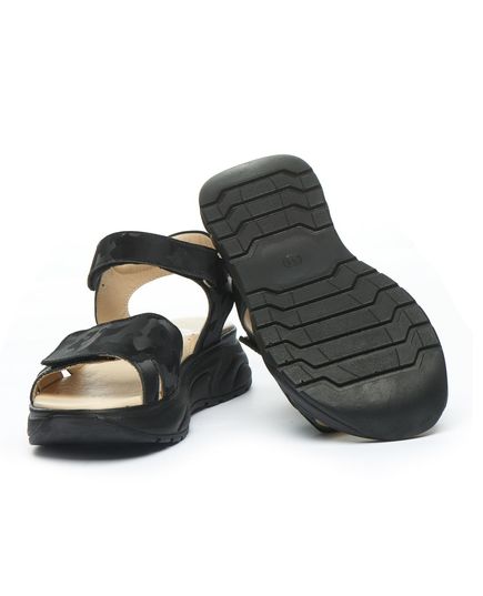 Сандалии для девочек Theo Leo черного цвета, Цвет: чорний/камуфляж, Размер: 31, изображение 5