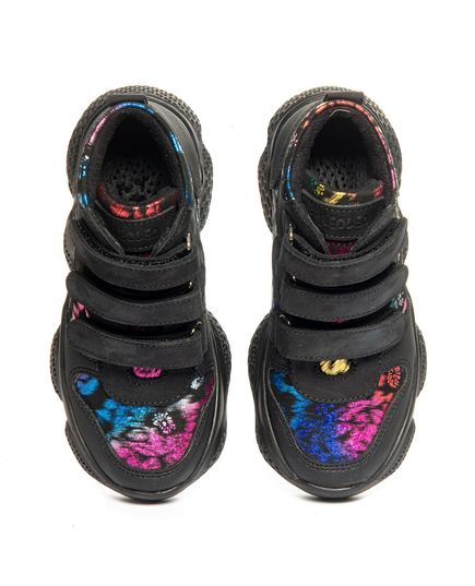 Ботинки для девочек Theo Leo разноцветные, Цвет: чорний/мікс, Размер: 21, изображение 5