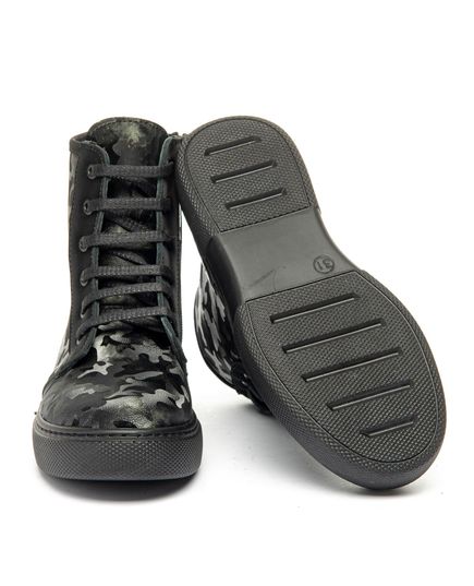 Ботинки для девочек Theo Leo серого цвета, Цвет: чорний/камуфляж, Размер: 34, изображение 3