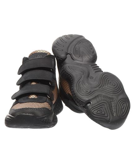 Ботинки для девочек Theo Leo черного и золотого цветов, Цвет: чорний/золотий, Размер: 27, изображение 2