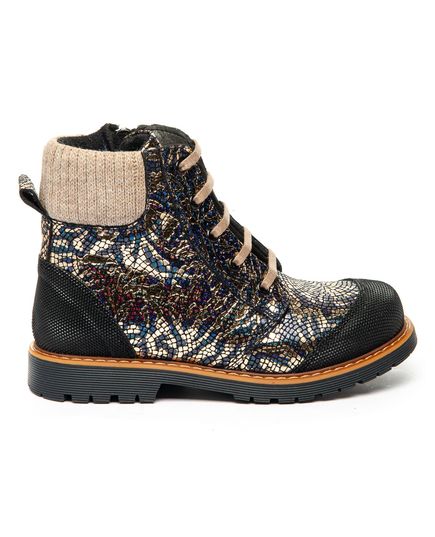 Ботинки для девочек Theo Leo черного и золотого цветов, Цвет: чорний/золотий, Размер: 26, изображение 5