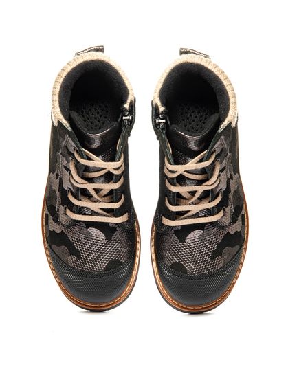 Ботинки для девочек Theo Leo разноцветные, Цвет: чорний/золотий, Размер: 27, изображение 4