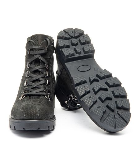 Ботинки для девочек Theo Leo черного цвета, Цвет: чорний/змія, Размер: 35, изображение 3