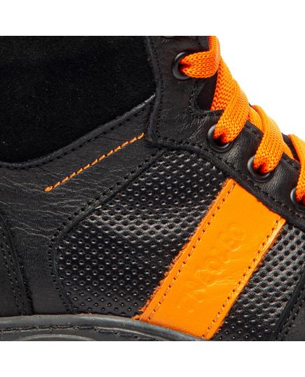Ботинки для мальчиков Theo Leo черного и оранжевого цветов, Цвет: чорний/помаранчевий, Размер: 28, изображение 4