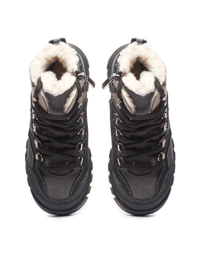 Зимние ботинки для мальчиков Theo Leo серого цвета, Цвет: чорний/сірий, Размер: 27, изображение 4