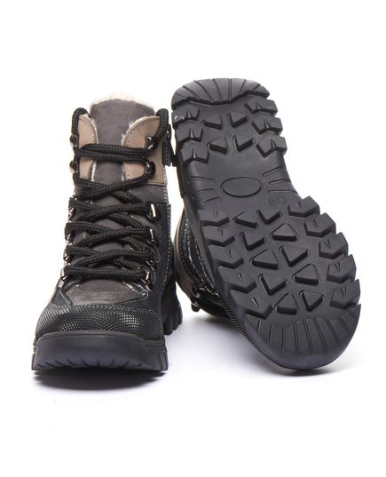 Зимние ботинки для мальчиков Theo Leo серого цвета, Цвет: чорний/сірий, Размер: 27, изображение 2