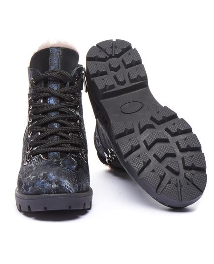 Зимові черевики для дівчаток Theo Leo синього кольору, Колір: синій/змія, Розмір: 31, зображення 5