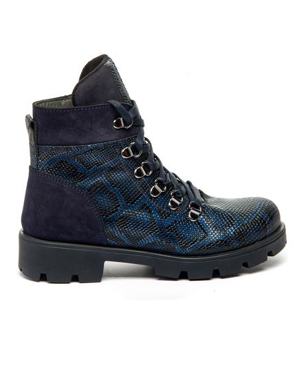 Ботинки для девочек Theo Leo темно-синего цвета, Цвет: т.синій/змія, Размер: 35, изображение 4