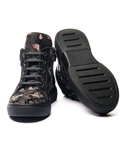 Ботинки для девочек Theo Leo разноцветные, Цвет: чорно-бордовий/камуфляж, Размер: 28, изображение 5