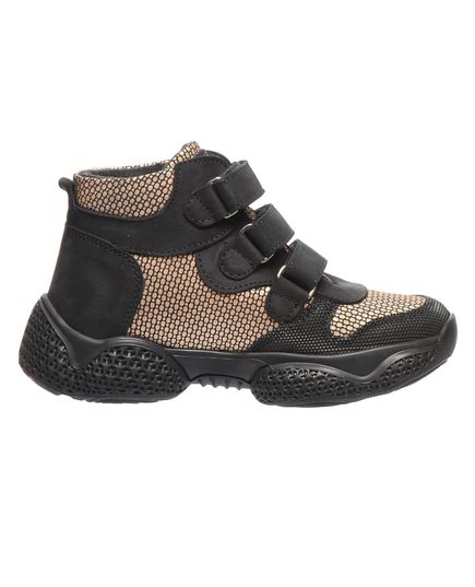 Ботинки для девочек Theo Leo черного и золотого цветов, Цвет: чорний/золотий, Размер: 27, изображение 4