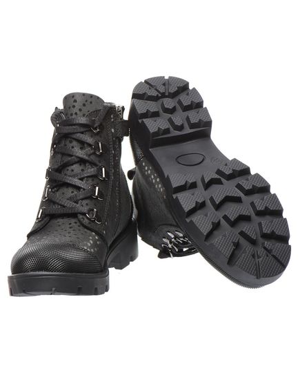 Ботинки для девочек Theo Leo черного цвета, Цвет: сірий/чорний, Размер: 26, изображение 2