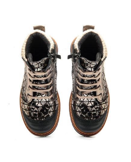 Черевики для дівчат Theo Leo золотого кольору, Колір: чорний/золотий, Розмір: 26, зображення 5