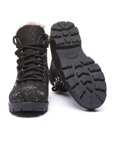 Зимние ботинки для девочек Theo Leo черного цвета, Цвет: чорний, Размер: 39, изображение 4