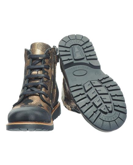 Ботинки для девочек Theo Leo черного и золотого цветов, Цвет: чорний/золотий, Размер: 27, изображение 2