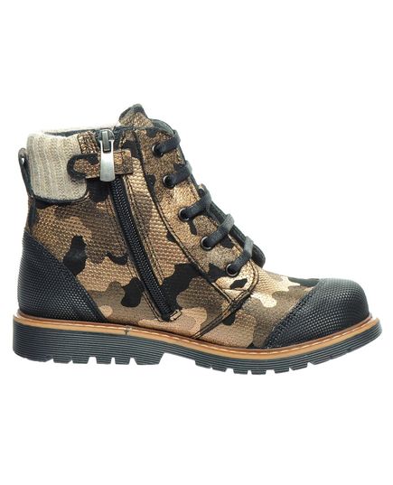 Ботинки для девочек Theo Leo черного и золотого цветов, Цвет: чорний/золотий, Размер: 27, изображение 4