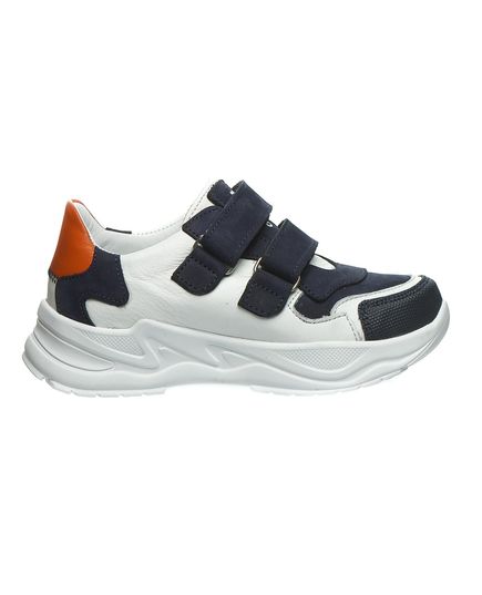 Кроссовки для мальчиков Theo Leo темно-синего и белого цветов, Цвет: т.синій/помаранчевий/білий, Размер: 27, изображение 3