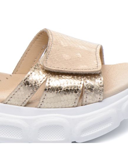 Сандалии для девочек Theo Leo золотого цвета, Цвет: золотий, Размер: 31, изображение 3