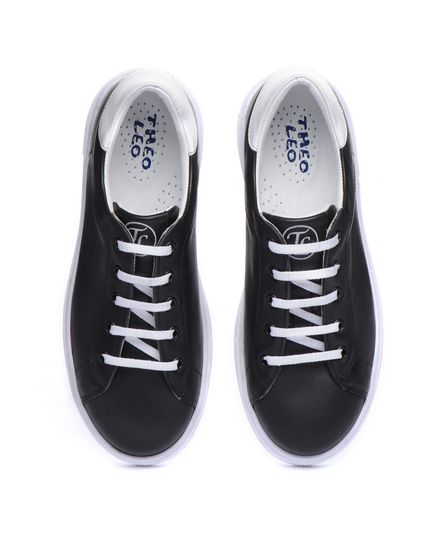 Кеди дитячі Theo Leo чорного і білого кольорів, Колір: чорний/білий, Розмір: 36, зображення 4