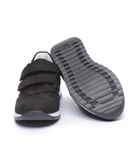 Кросівки для хлопчиків Theo Leo чорного кольору, Колір: чорний/білий, Розмір: 35, зображення 2