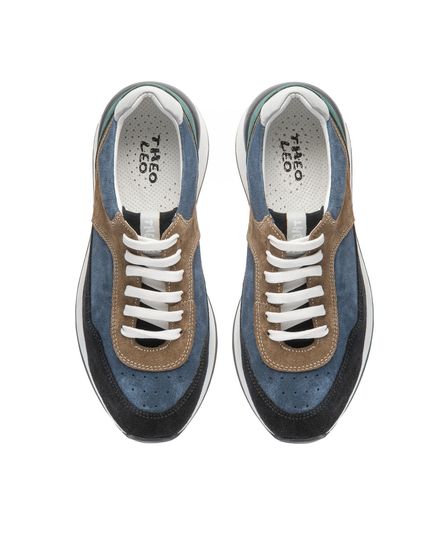 Кроссовки для мальчиков Theo Leo разноцветные, Цвет: синій/сірий, Размер: 34, изображение 3