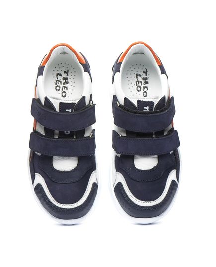 Кроссовки для мальчиков Theo Leo темно-синего и белого цветов, Цвет: т.синій/помаранчевий/білий, Размер: 27, изображение 5